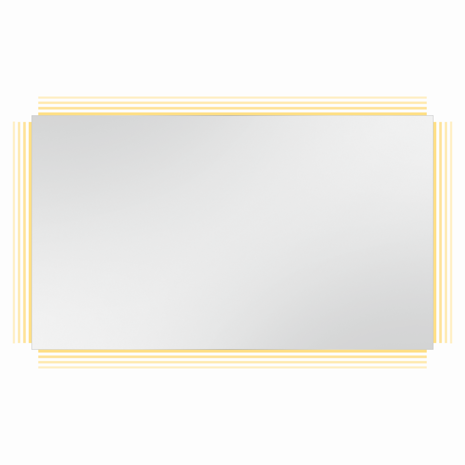 Euraspiegel LED-Lichtspiegel Nico 1200 x 700 mm, 65 W, eckig, LED-Technik