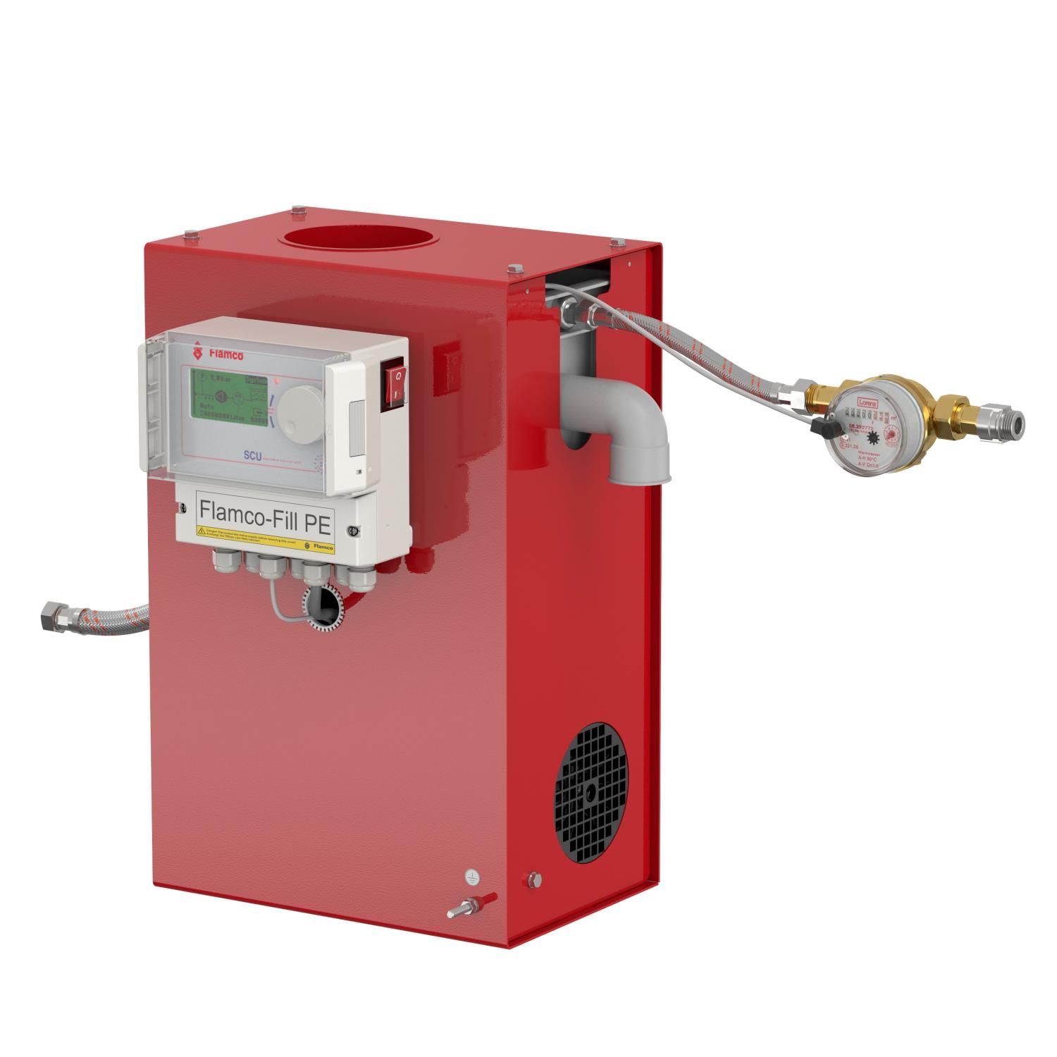 Flamco Nachspeiseeinrichtung Flamco-Fill PE G 1/2, automatisch, rot, für Warmwasserheizungs-/Kühlwasseranlagen