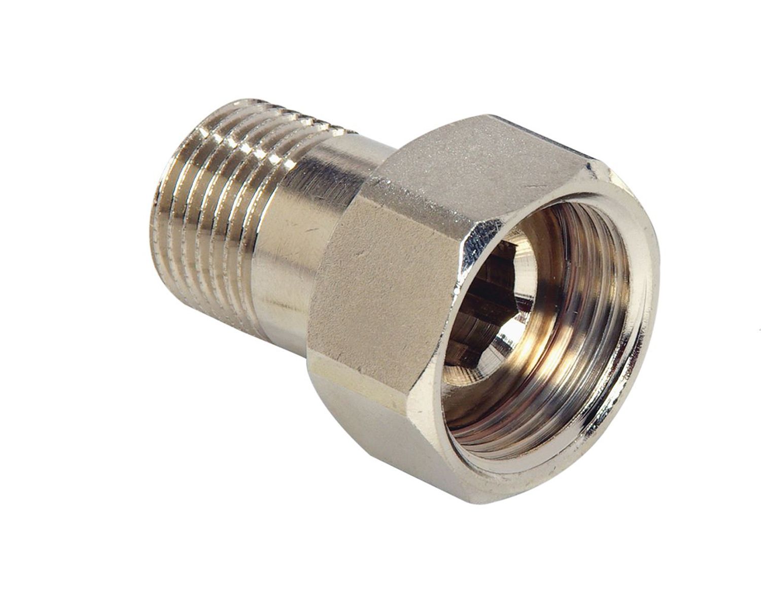 FL Verschraubung DN15, Außengewinde flachdichtend, ÜM G3/4 x AG 1/2