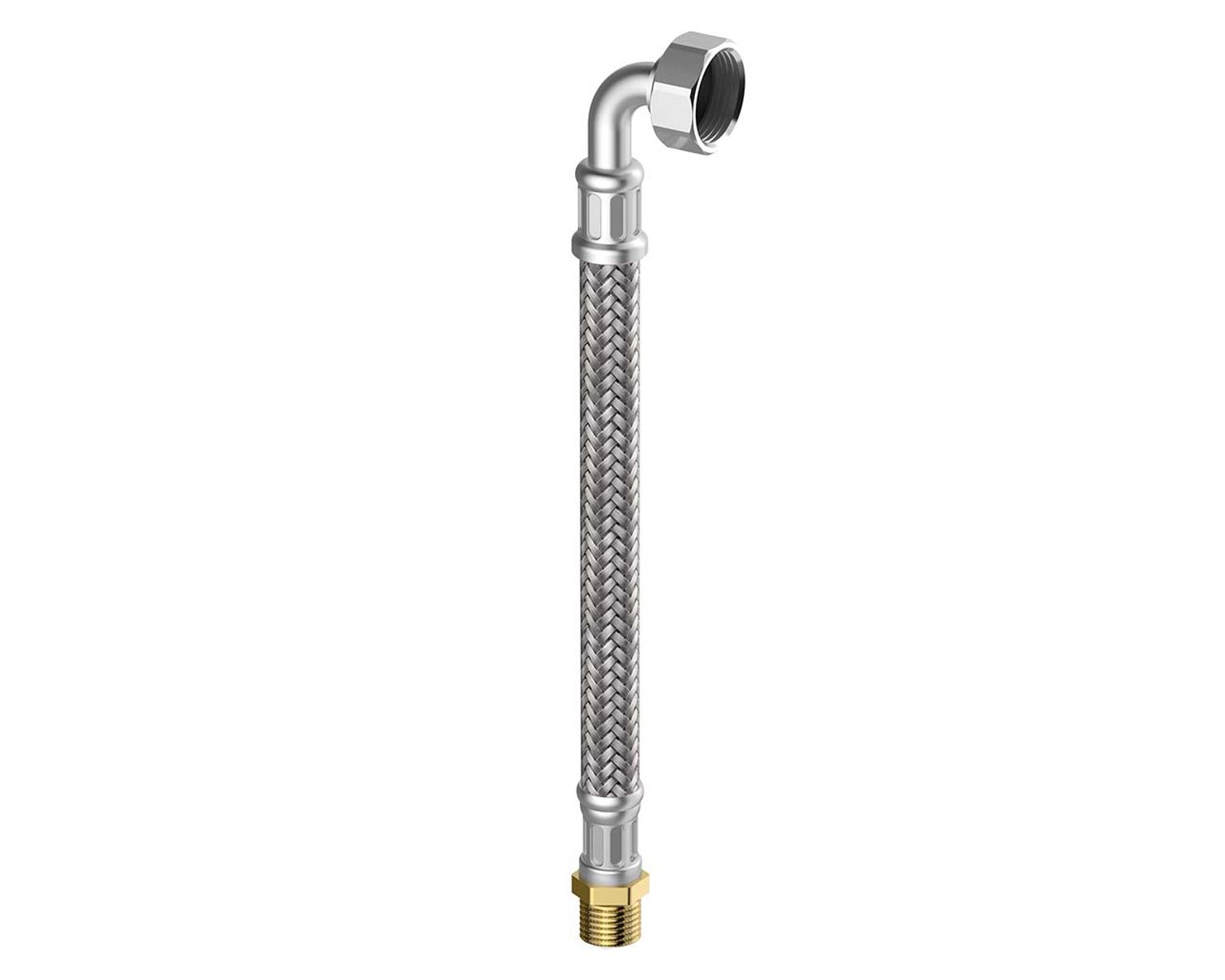 Flamco Panzerschlauch Meiflex 3/4" x 3/4" AG/Bogen, 19 x 700 mm, verzinkt, FxM