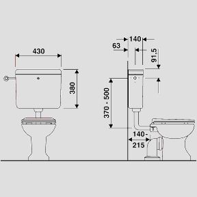 FORMAT Plus 1V Spülkasten 6-9 l, tiefhängend, mit Eckventil, weiß