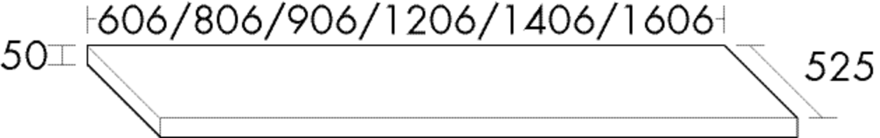 FORMAT Design Konsolenplatte WPFV 906 x 525 x 50 mm, Schiefer Dekor