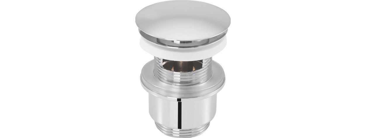 FORMAT Tec Design-Exzentergarnitur 1 1/4" mit Druckverschlussexzenterstopfen gewölbt, chrom