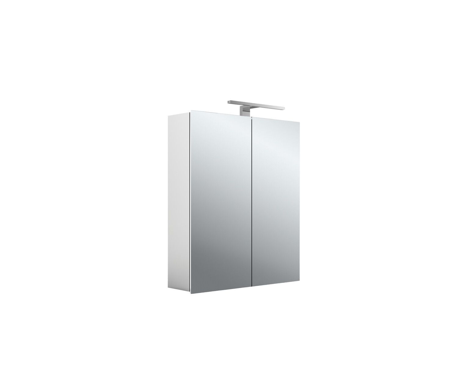 FORMAT Pro Lichtspiegelschrank 600 x 700/746 x 145 mm, Aluminium, 2-türig, Aufputz