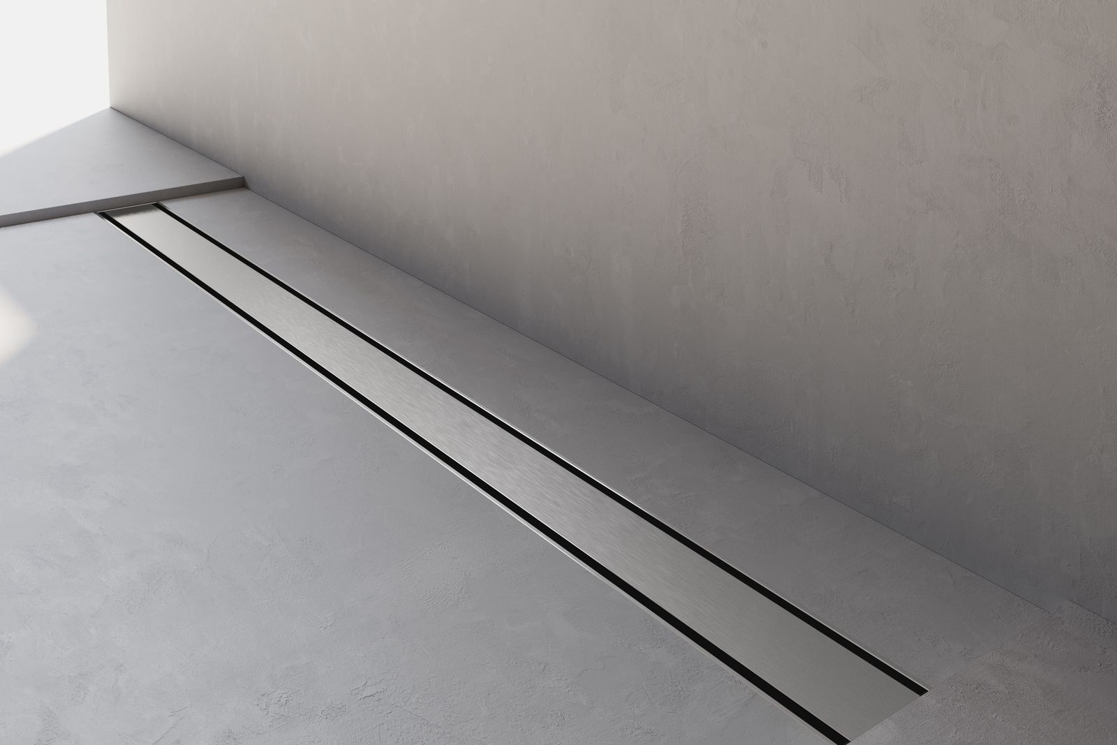FORMAT Tec Flex-F Duschrinne frei befliesbar, 2x Siphon, Edelstahl gebürstet, 900 mm