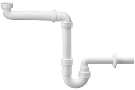 FORMAT Tec Waschtisch-Raumsparsiphon 1 1/4" x 32 mm, weiß