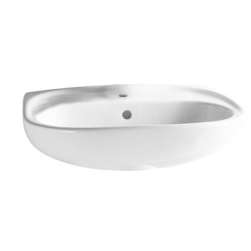 FORMAT Basic Waschtisch 60 x 44,5 cm, weiß, mit Hahnloch, mit Überlauf