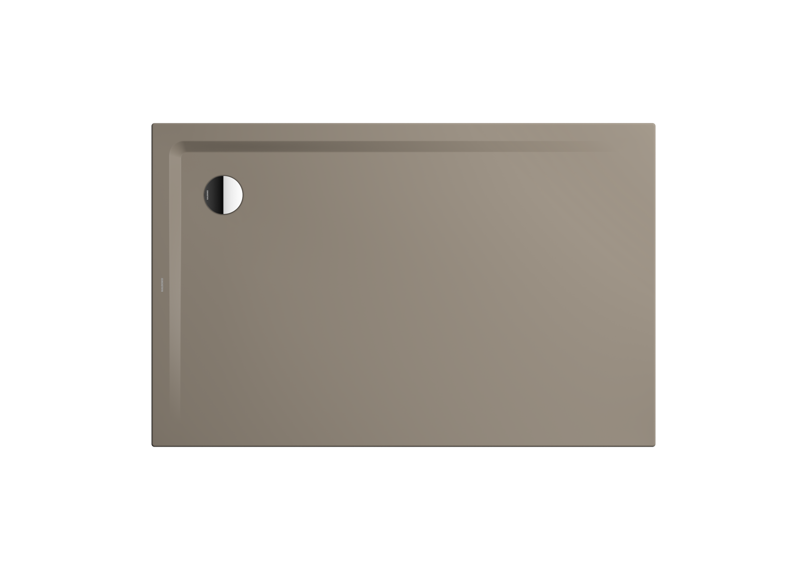 FORMAT Design Duschwanne 80 x 100 x 2,5 cm, warm grey 60, Stahl, rechteckig