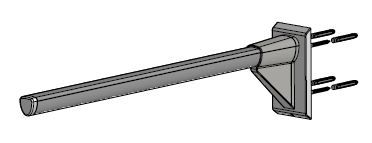 FSB Stützgriff ErgoSystem A100 700 mm, anemonenweiß, freistehend