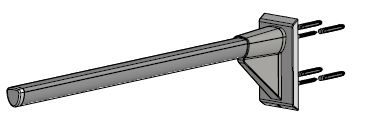 FSB Stützgriff ErgoSystem A100 700 mm, anthrazitgrau metallic, freistehend