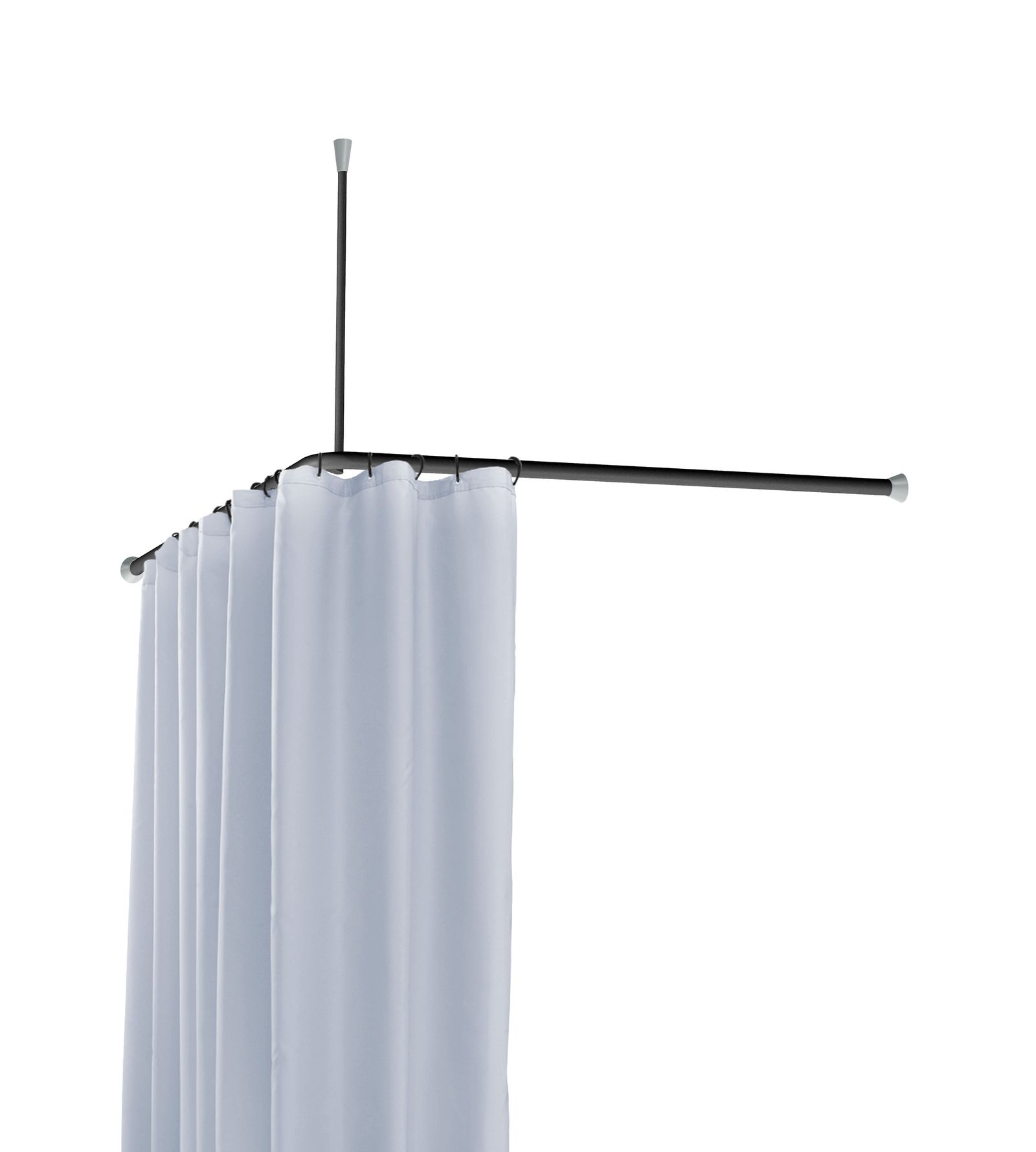 FSB Duschvorhangstange ErgoSystem A100 1000 mm, anthrazitgrau metallic