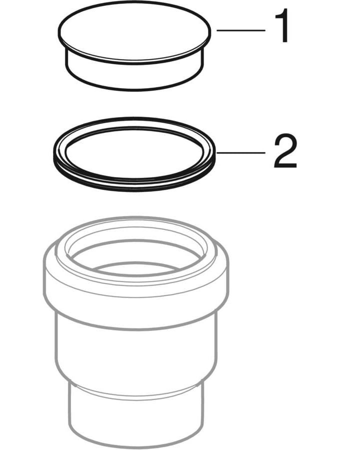 Geberit Steckmuffe PE DN 90, mit Lippendichtung, PE-HD