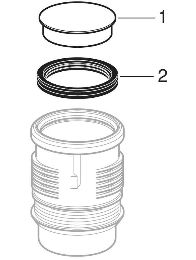 Geberit Langmuffe Silent db20 PE-S2 DN 100, mit Doppelbund
