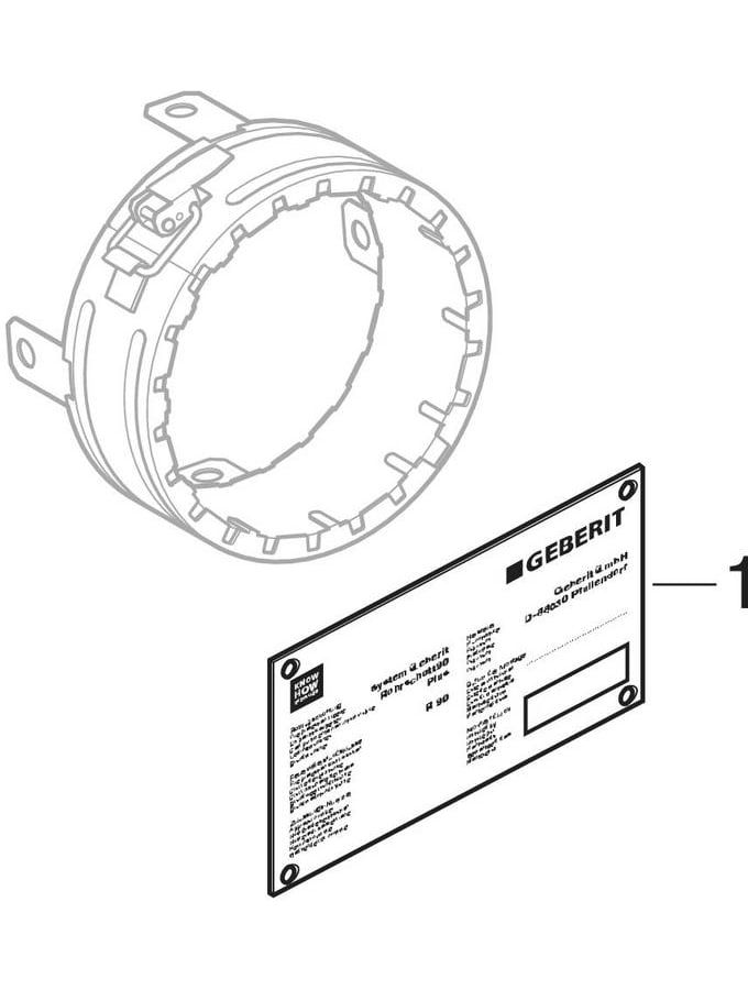 Geberit Rohrschott 90 Plus EN DN 100, Ø 110/118 mm, für Rohrdurchführung 0-90Grad