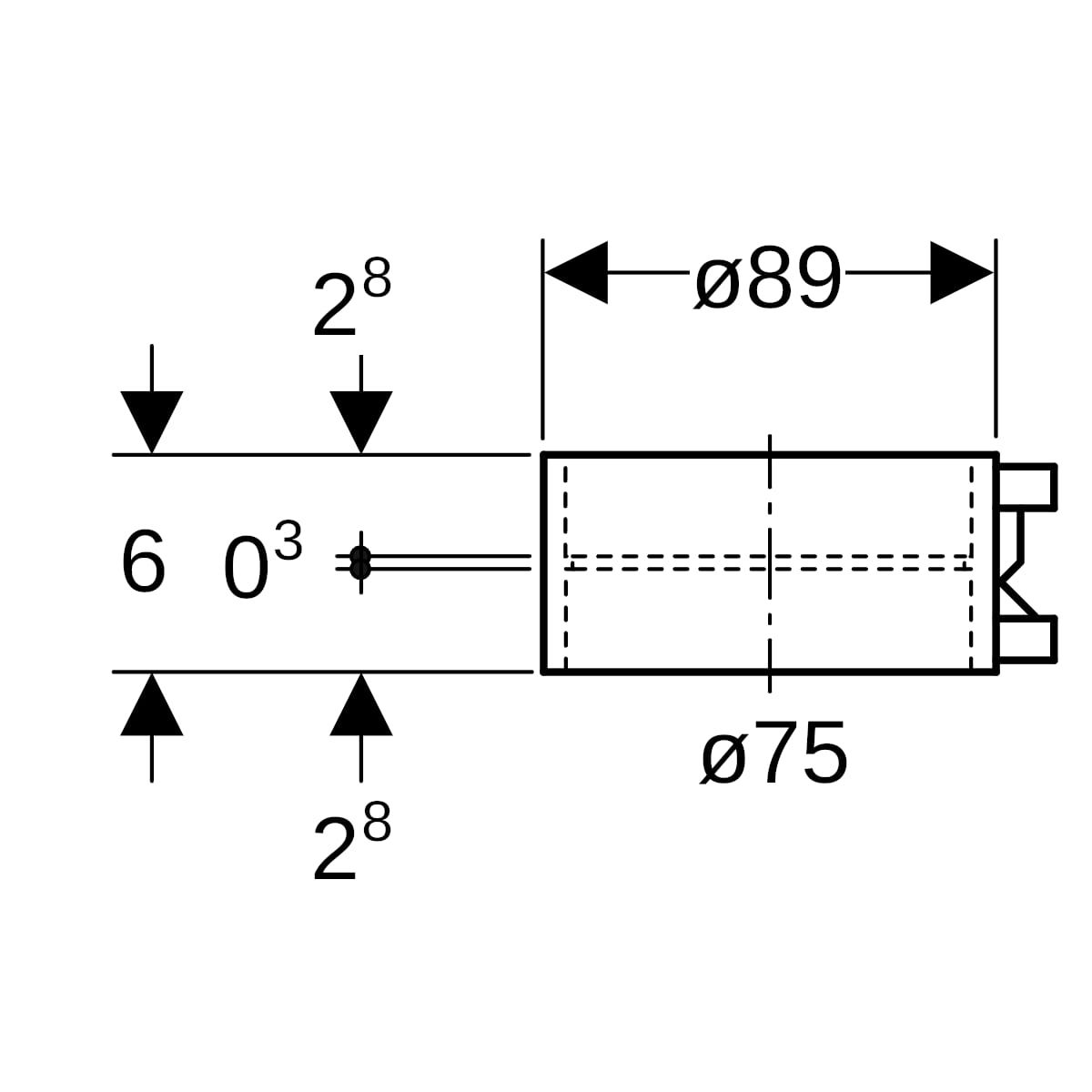 Geberit Elektro-Schweißmuffe DN 70, PE-HD