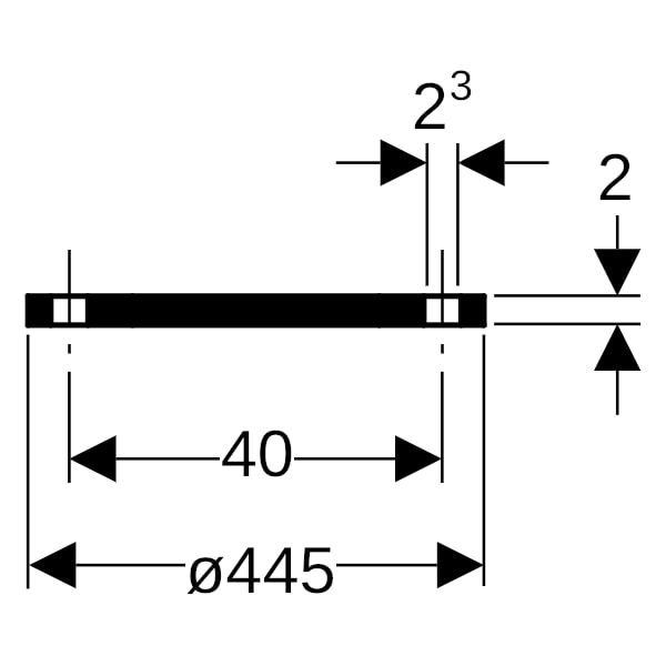 Geberit Blindflansch PE DN 300, kunststoffbeschichtet, Stahl