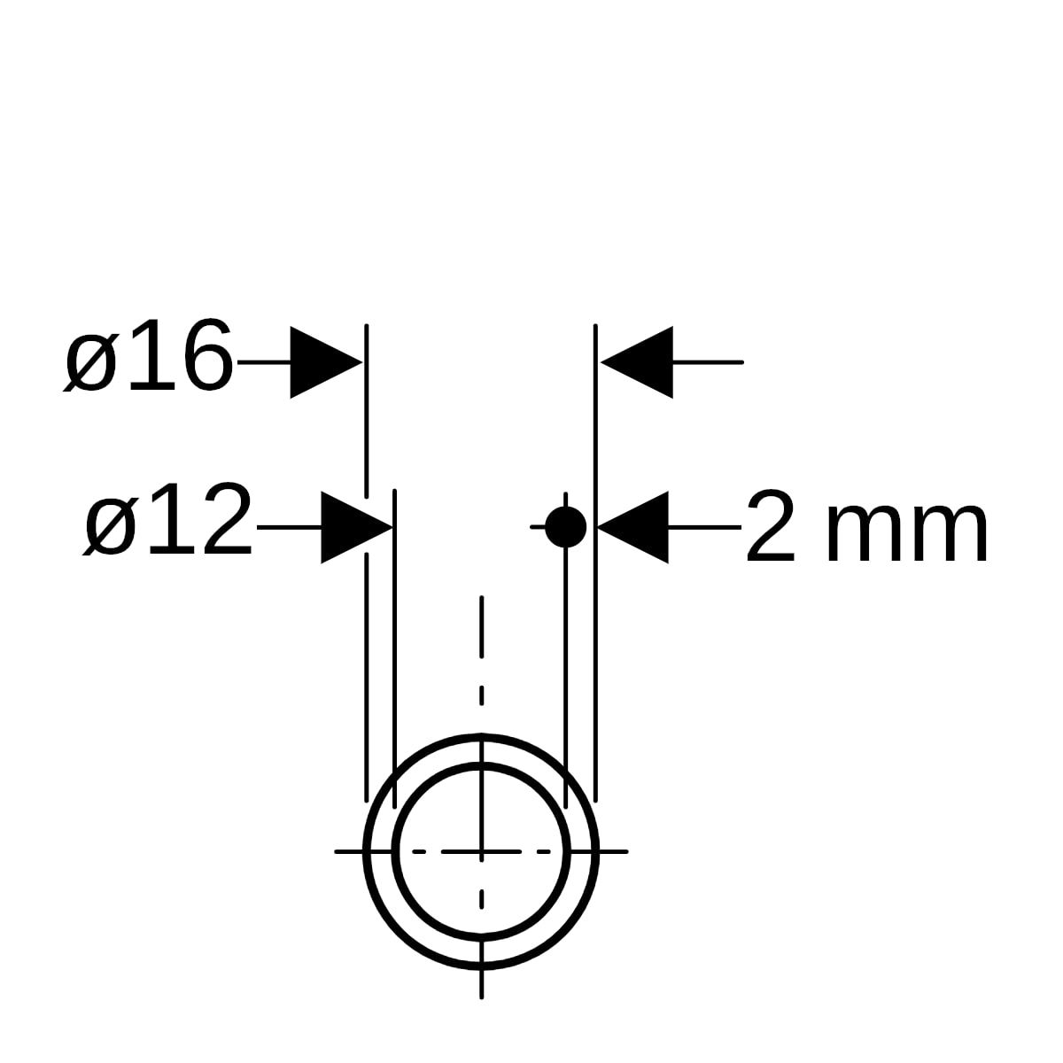 Geberit Systemrohr ML, Therm DN 12, Ø 16 mm, Rolle 250 m, außen weiß