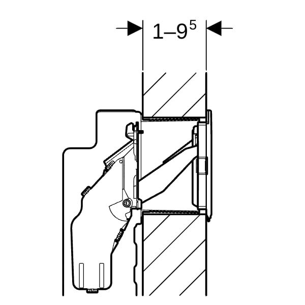 Geberit Einwurfschacht Sigma für Reinigungswürfel, zu UP-Spülkasten 12cm