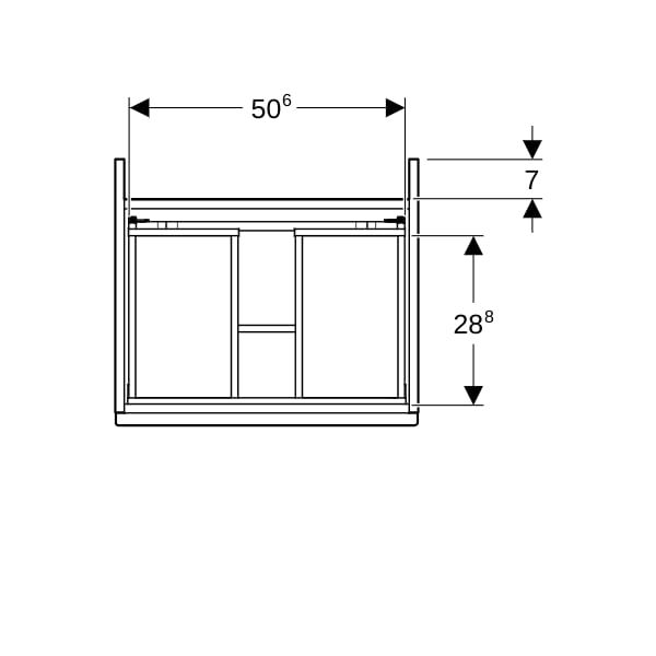 GE Renova Plan US für MWT, mit 1 Schbl. 53,8x60,5x47,3cm, Nussbaum hickory