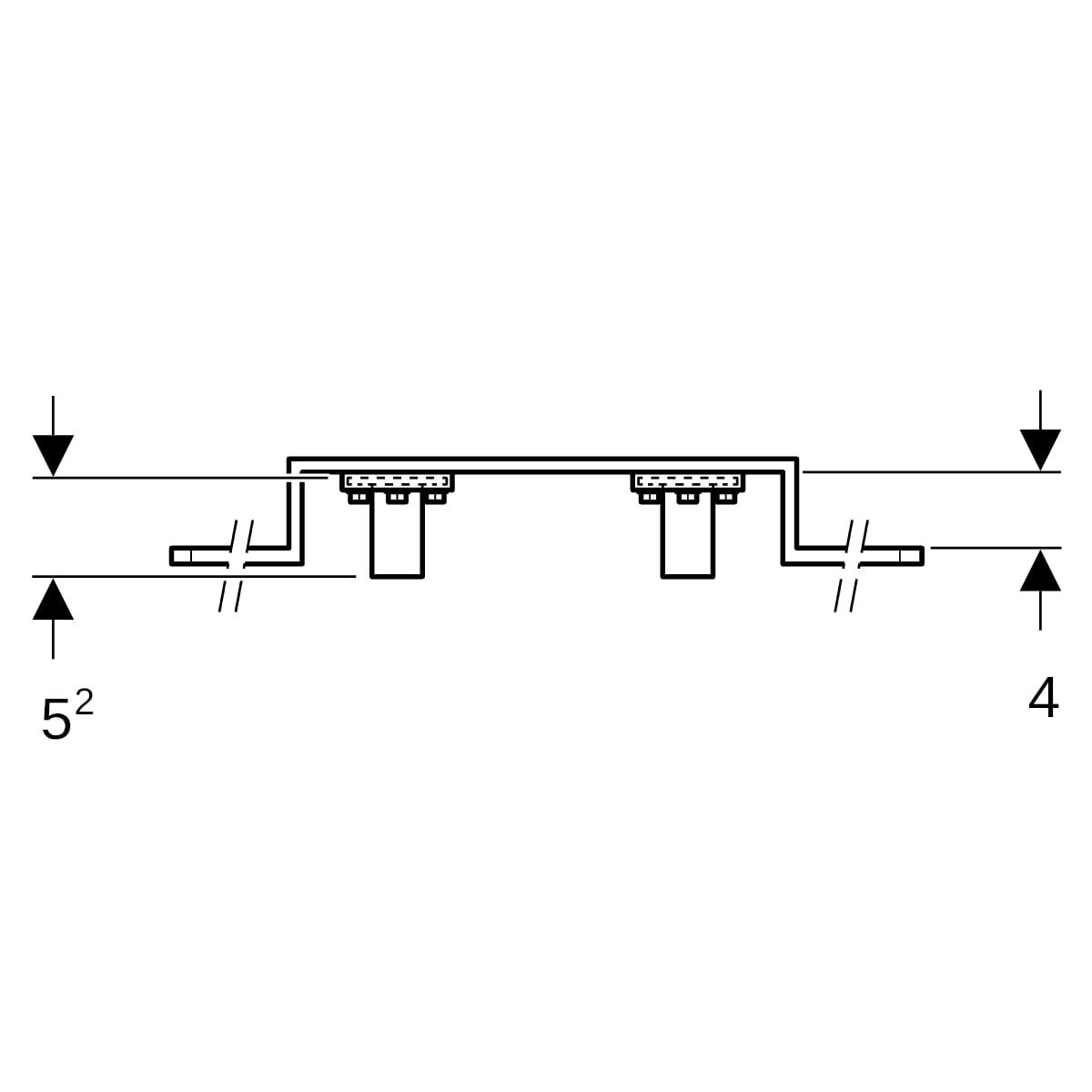 Geberit Anschlusswinkel FlowFit Ø 20 mm x Rp 1/2, AD 10 cm, 90Grad, 2-fach, vormontiert