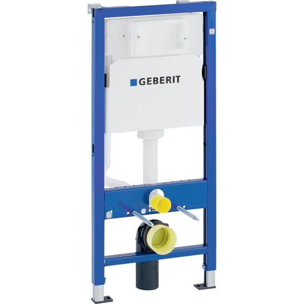 Geberit Wand-WC-Element Duofix Basic BH 112cm, Betätigung vorne, mit Delta UP-Spülkasten 12 cm
