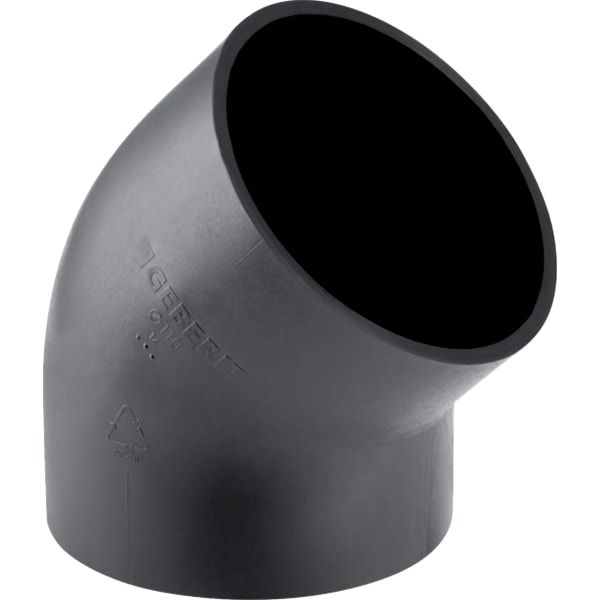 Geberit Bogen PE DN 50, 45Grad, PE-HD