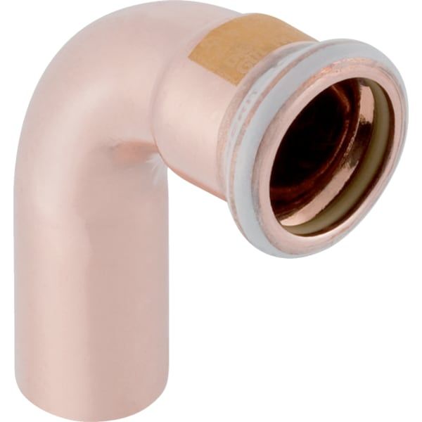 Geberit Gas-Bogen Mapress Ø 28 mm, 90Grad, mit Einschubende, Kupfer