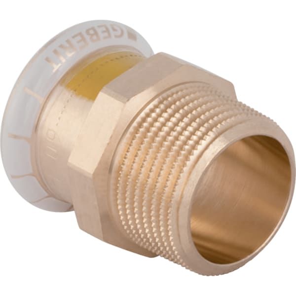 Geberit Gas-Übergang Mapress Ø 18 mm x R 1/2, Kupfer, mit Außengewinde, Rotguss