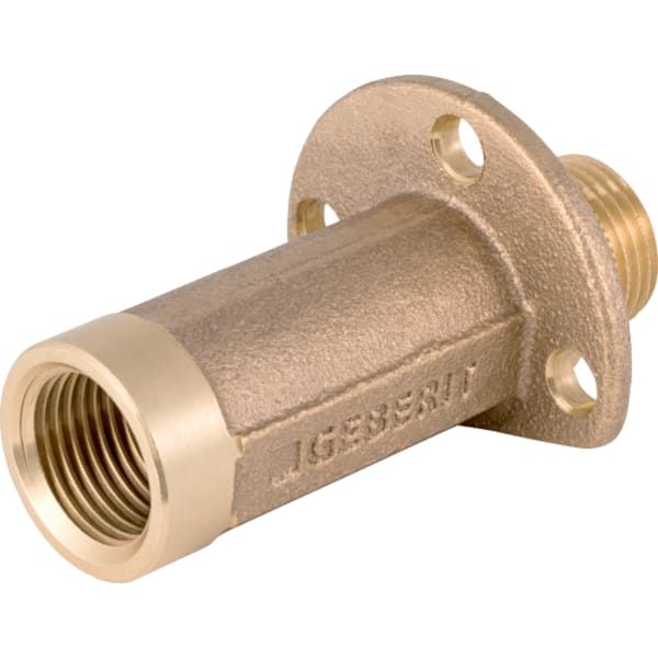 Geberit Anschluss R 1/2 x Rp 1/2, 6,6 cm, mit AG MF 1/2", gerade, Rotguss