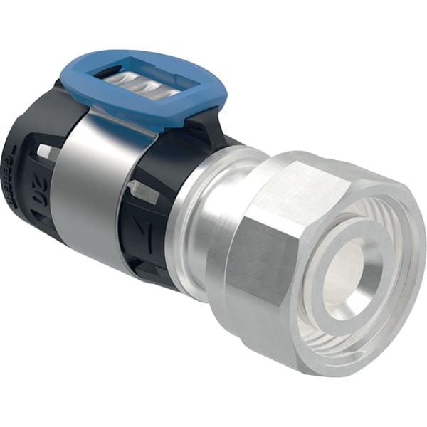 Geberit Anschluss FlowFit Ø 16 mm x G 3/4, 61 mm, für Eurokonus, mit Überwurfmutter