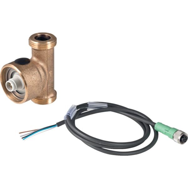 Geberit Temperatur-/Volumenstromsensor DNV 25, 5-85 l/min, G 3/4", Rotguss, für Gebäudeleittechnik