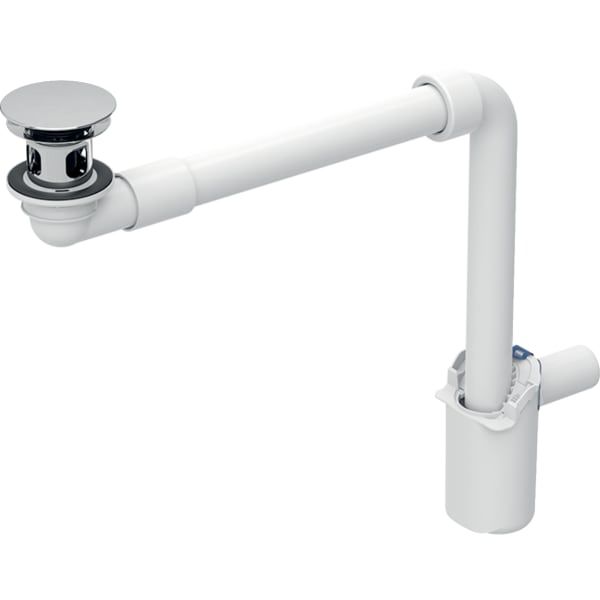 Geberit Waschbeckenablauf Ø 40 mm, freier Auslauf und Ventilabdeckung, hochglanz-verchromt