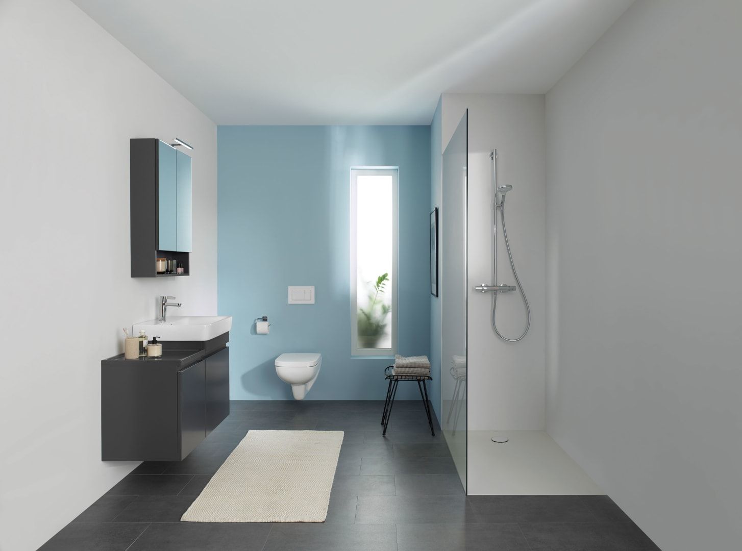 Geberit Wand-Tiefspül-WC Renova Plan 6/5 l, rimfree, weiß