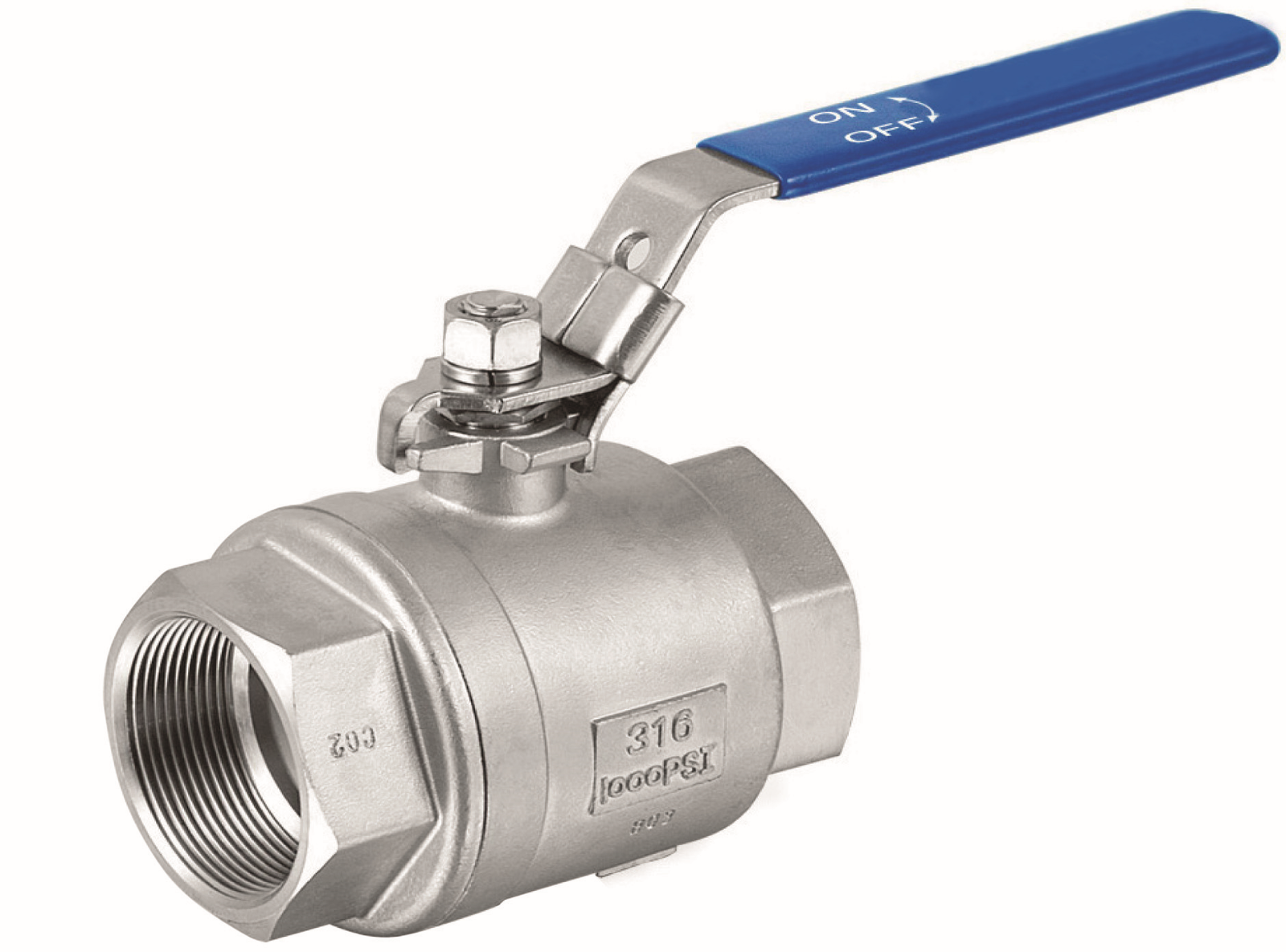 gebog316 Edelstahl Kugelhahn Typ 605 - 2-tlg. mit- IG 1" Eco