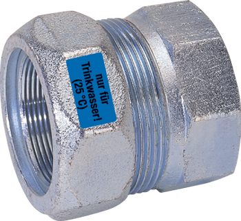 Gebo Temperguss Klemmverbinder EK Serie 151 26,9 mm, Endkappe, für Stahlrohr