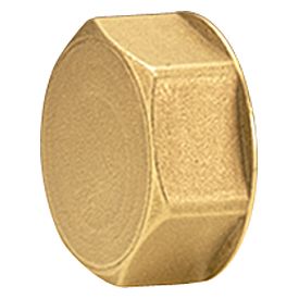 GIA BLINDKAPPEN R595 1 ZOLL, MESSING,FÜR SEK.ANSCHLÜSSE R586