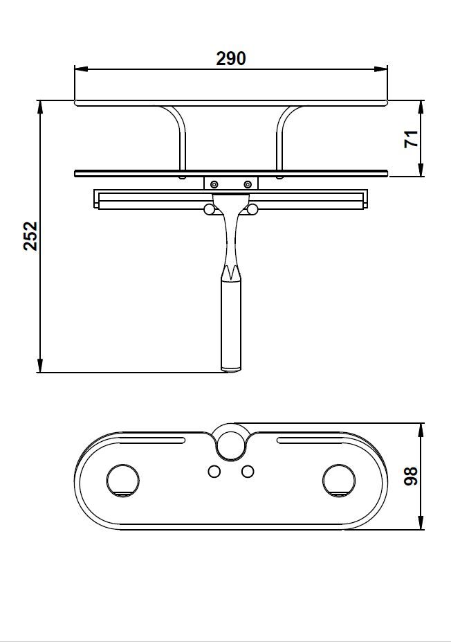 Giese Duschkorb 290x252x98mm, mit Glasabzieher und Halter für Rasierer, verchromt/weiß