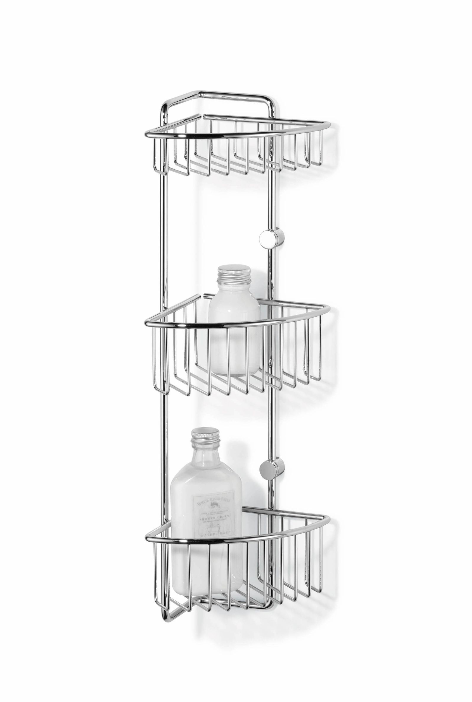 Giese Duschkorb Dusch Drei Eckmodell, 153x153x517mm, verchromt