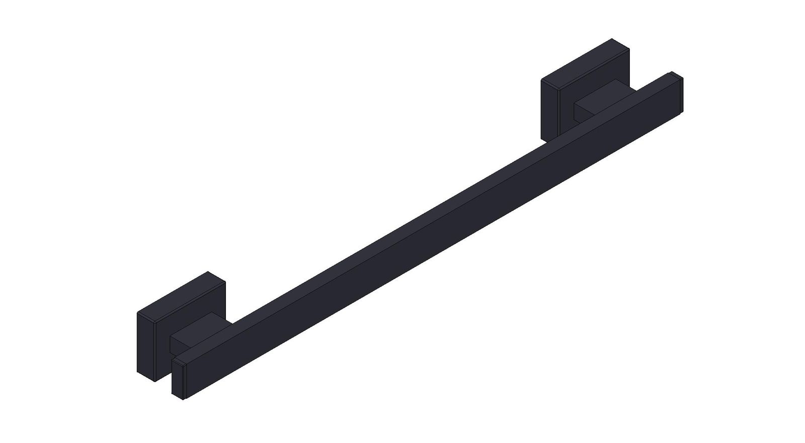 Giese Handtuchhalter mit Magnet, für Heizkörper, 419x51x25mm, schwarz matt