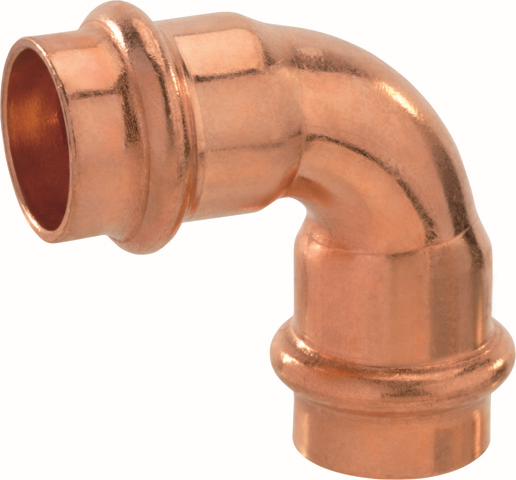 GOK Pressverbinder-Bogen Typ PV-W90 12 x 12 mm, 90Grad, Kupfer