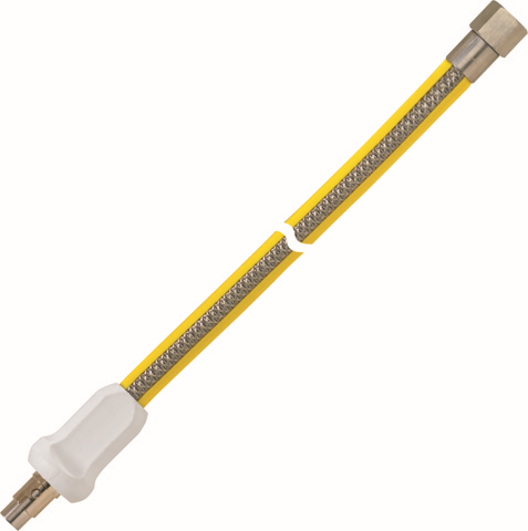 Edelstahl-Allgasschlauch PS0,5bar Stecknippel STN x Rp1/2 UEM x 500mm