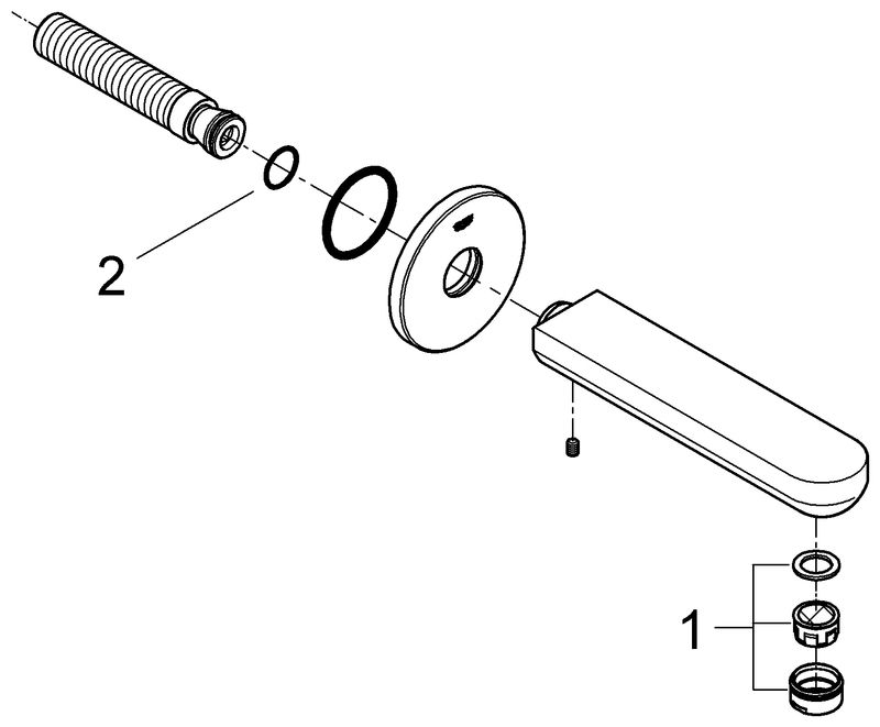 GROHE Wanneneinlauf Eurosmart Cosmopolitan Ausladung 17cm, Wandmontage, chrom