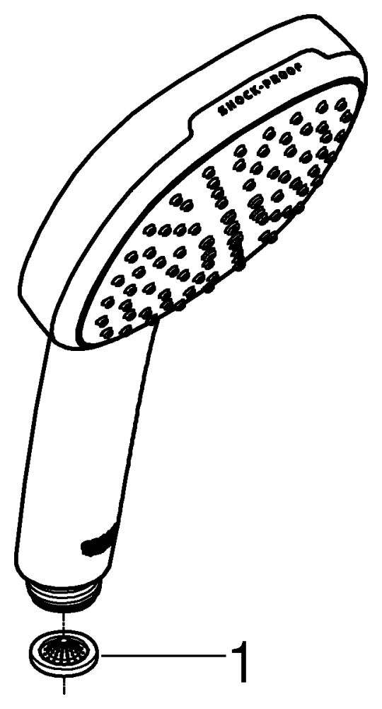 GROHE Handbrause Tempesta Cube 110 Durchfluss bei 3 bar 13,5 l/min, 2 Strahlarten, chrom