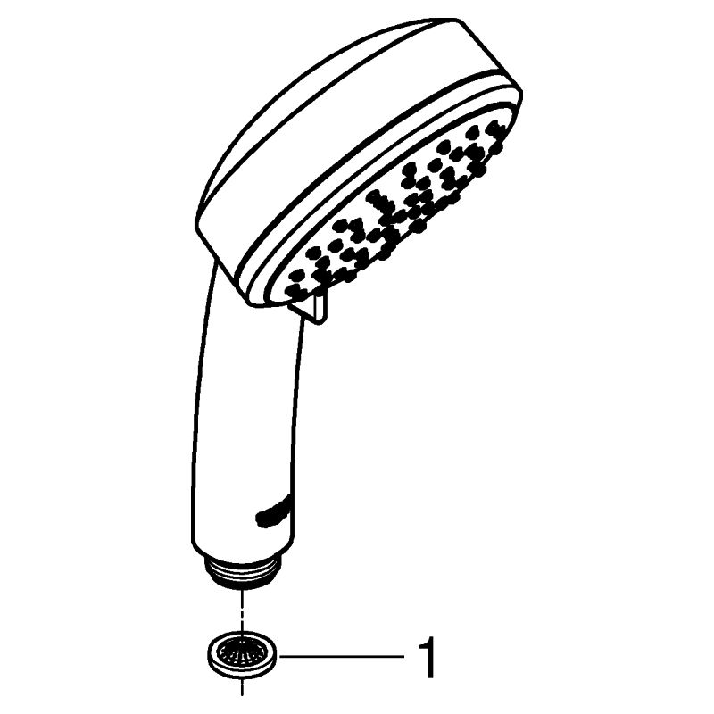 GROHE Handbrause Tempesta Cosmopolitan 100 2 Strahlarten, mit Durchflussbegrenzer 5,7 l/min, chrom