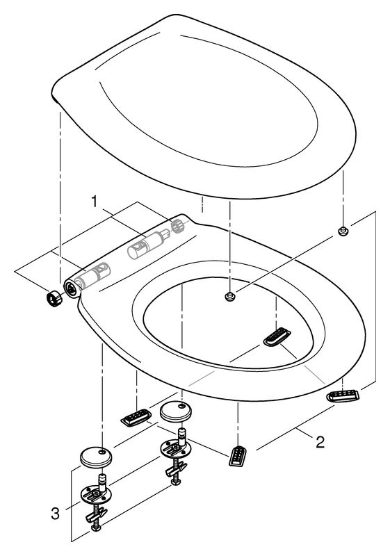 GROHE WC-Sitz Bau Keramik mit Deckel, alpinweiß