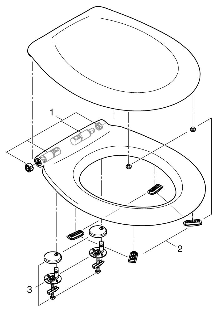 GROHE WC-Sitz Bau Keramik mit Deckel, Soft Close, alpinweiß