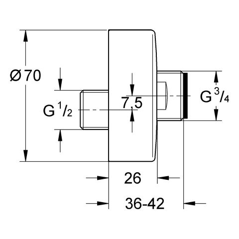 GROHE S-Anschluss 12662 supersteel