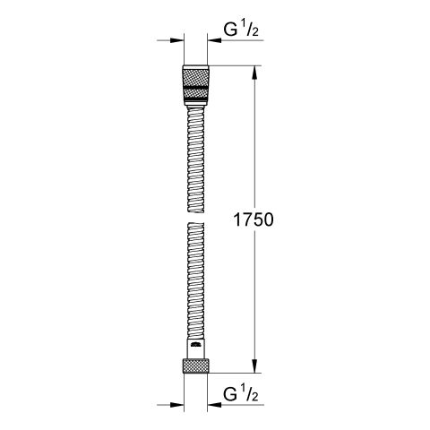 GROHE Brauseschlauch Rotaflex Long-Life 28025_1 Metall 1750mm TwistStop chrom