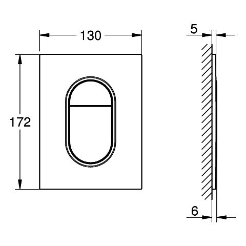 GROHE Abdeckplatte Arena Cosmopolitan S senkrechte Montage, alpinweiß