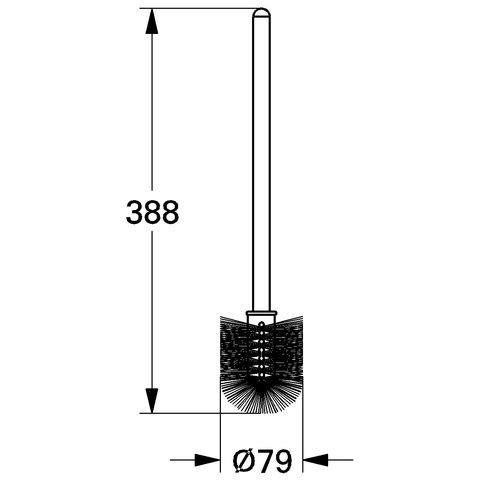 GROHE Ersatzbürste 40206 für Toilettenbürstengarnitur silk metal